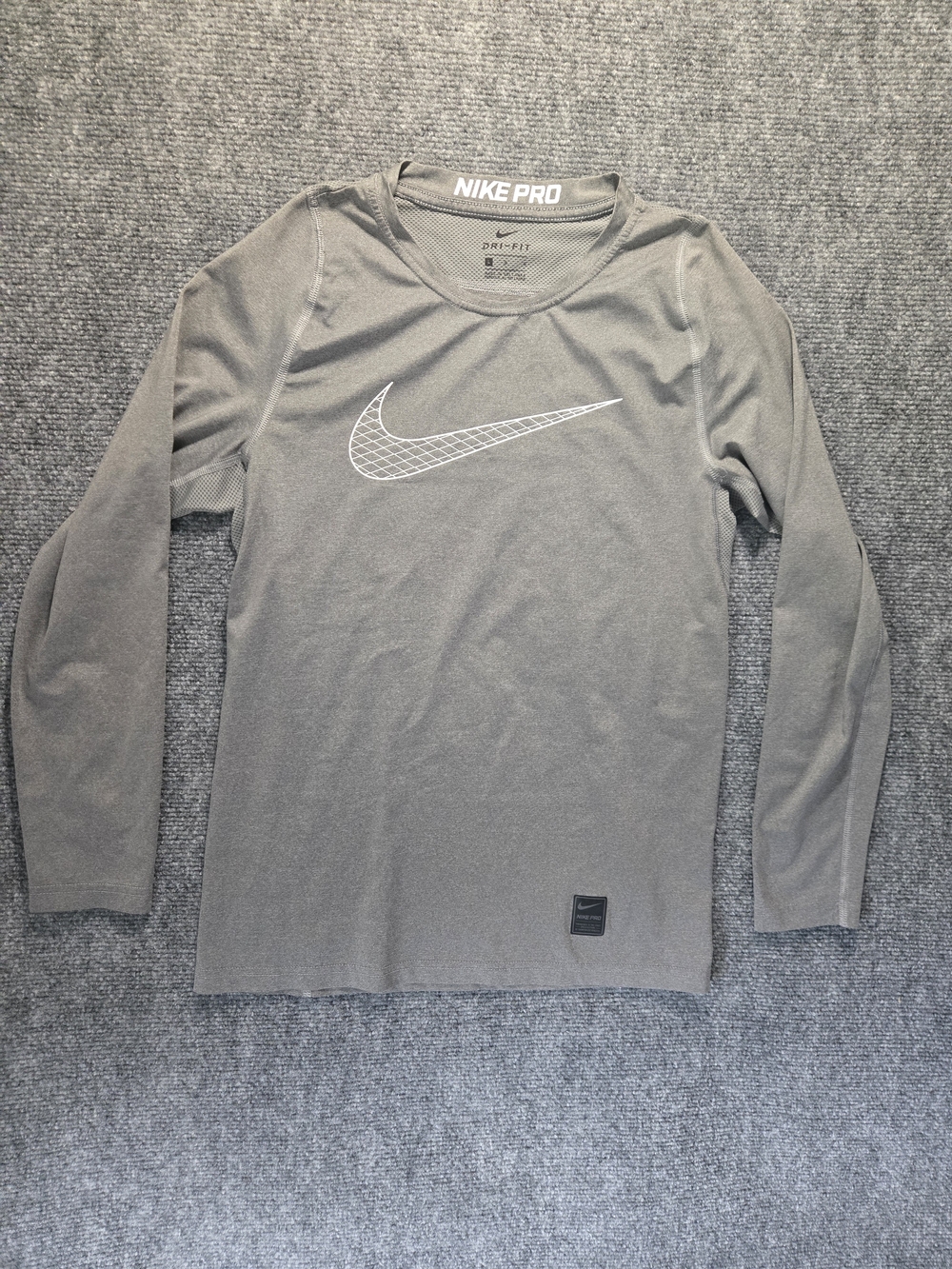 Nike Pro Kids' Long Sleeve Performance Tee - Gray